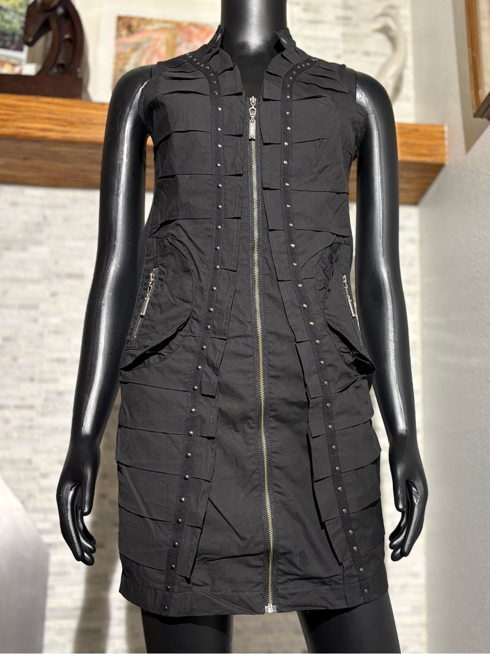 Affliction black sleeveless dress.
